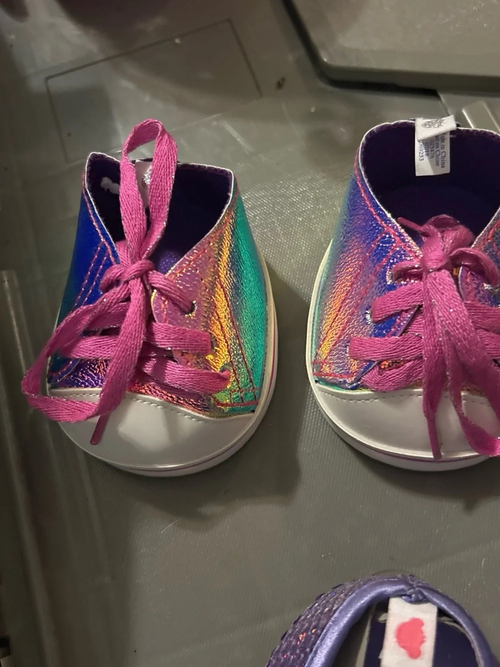 Build-A-Bear Purple Sequin Doll Mary Janes